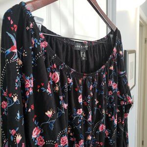 Euc 🌹🕊Love & Legend sz 2x off the shoulder blouse